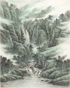 大幅山水画 巨幅山水 高清_董希源 山水之一 100×126