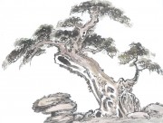 近现代书画 2000 幅_佚名 古树图册huaniaohua3_206