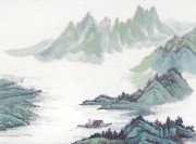 近现代山水2_佚名 山水画页huaniaohua3_173