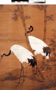 中国历代名画-明代_明 边景昭 竹鹤图轴 绢本180.4x118 （缩）