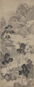 中国历代名画-明代_明 尤求 墨笔山水人物轴 纸本50.7x126.2