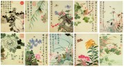 中国历代名画-清代_清 王武 花卉册 （缩） 单页16.5x22