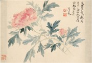 中国历代名画-清代_清 恽寿平 花卉图册十开-4 （牡丹图）纸本 33x22.8 