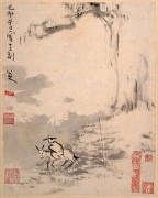 中国历代名画-清代_清 朱耷（八大山人） 山水册页011 